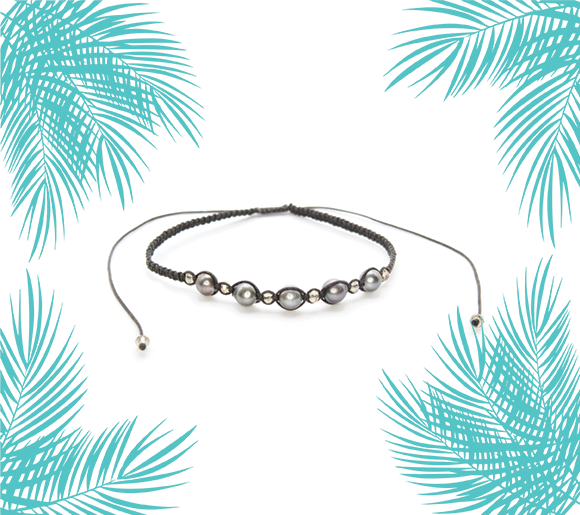 iridescent, collier perle de Tahiti, tahitian pearl necklace, palmier, iridescent.fr